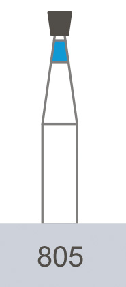 картинка Бор алмазный 805-010 M, обратный конус (5 шт.), Prima Dental Group 