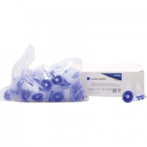 картинка Насадки для аппарата MIXSTAR голубые (только для картриджа Honigum Mixstar Putty), 903334 (50шт), DMG 