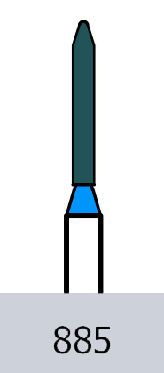 картинка Бор алмазный 885-010 M (5 шт.), Prima Dental Group 