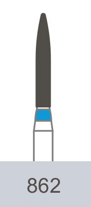 картинка Бор алмазный 862-012, FO-42 пламевидный (5 шт.), Prima Dental Group 