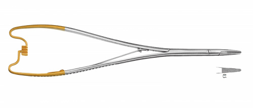 картинка 8257 Иглодержатель прямой Hosel, 200 мм, Orange 