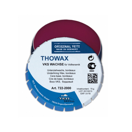 картинка Воск для вкладок THOWAX, цвет бордовый, Yeti 