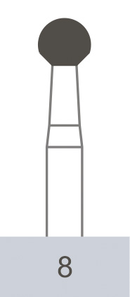 картинка Бор ТВС оперативный 8 RA, шаровидный (10 шт.), Prima Dental Group 