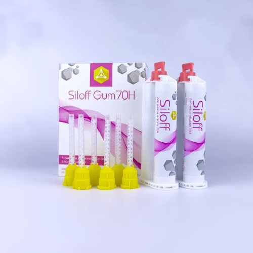 картинка Десневая маска Силоф 70Н - Siloff 70Н, жесткая, КрасТехноМед (2x50мл) 