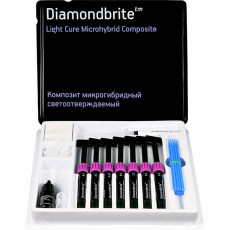 картинка Даймондбрайт Микрогибрид Лайт Кьюр Композит- Diamondbrite Microhybrid Light Cure Composite, OPT872 (7х4,5г), Diamondbrite 