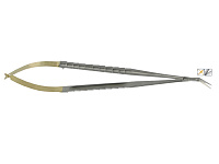 картинка 8053-8055 Ножницы микрохирургические Castroviejo зубчатые, 180 мм, Orange