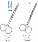 картинка Ножницы хирургические Goldmann-Fox зубчатые, 12,5 мм, HLW Dental