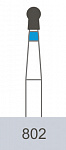 картинка Бор алмазный 802-014 M, BC-42M шаровидный с юбочкой (5 шт.), Prima Dental Group
