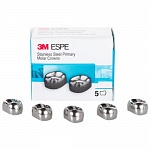 картинка Коронки из нержавеющей стали Stainless Steel Crowns для временных зубов, размер 3, 3M ESPE (5шт)