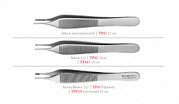 картинка TP41, TP42, TP43 Пинцет Adson хирургический, 12 см, Hu-Friedy