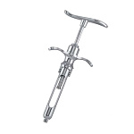 картинка Шприц карпульный, прямая рукоятка, хромированный (без аспирации), Anthogyr