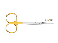 картинка 8026-8028 Ножницы хирургические Iris зубчатые 120 мм, Orange